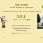 Grazie a tutti !! 1° Diploma SS. Cosma e Damiano